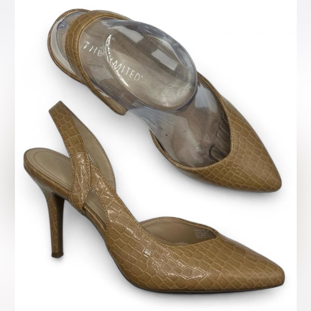 The Limited Tashay Women’s Croc Print Slingback Heels 8